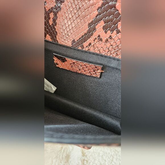 Mango Elegant Snake Print Clutch with Gold Chain - Picture 3 of 3